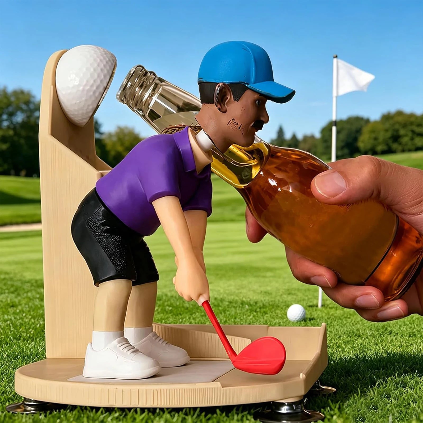 Golfer Figurine Beer Bottle Opener With Caps Collector Slot Bottle Cap Home Bar Decor Golf Lover Gift Kitchen Gadget Qme