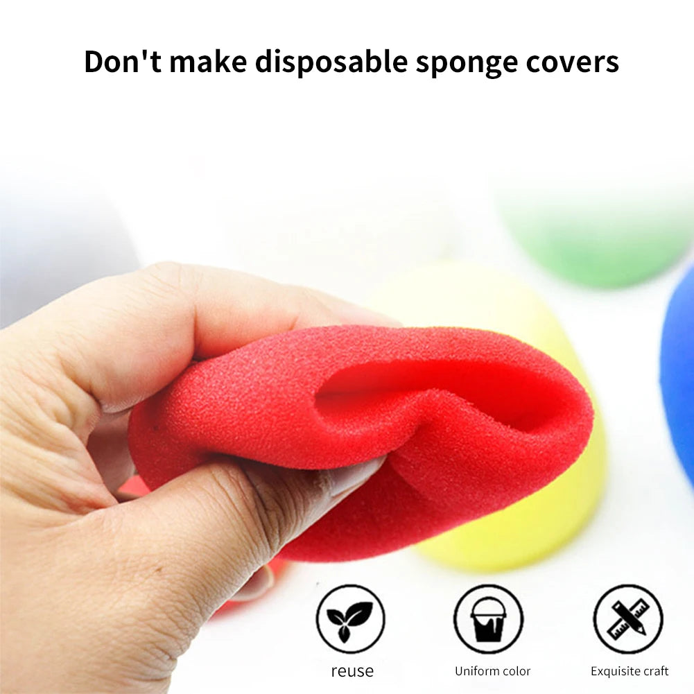 10pcs Microphone Foam Mic Sponge Ball Shape Cover Windscreen Protective Shield Qme