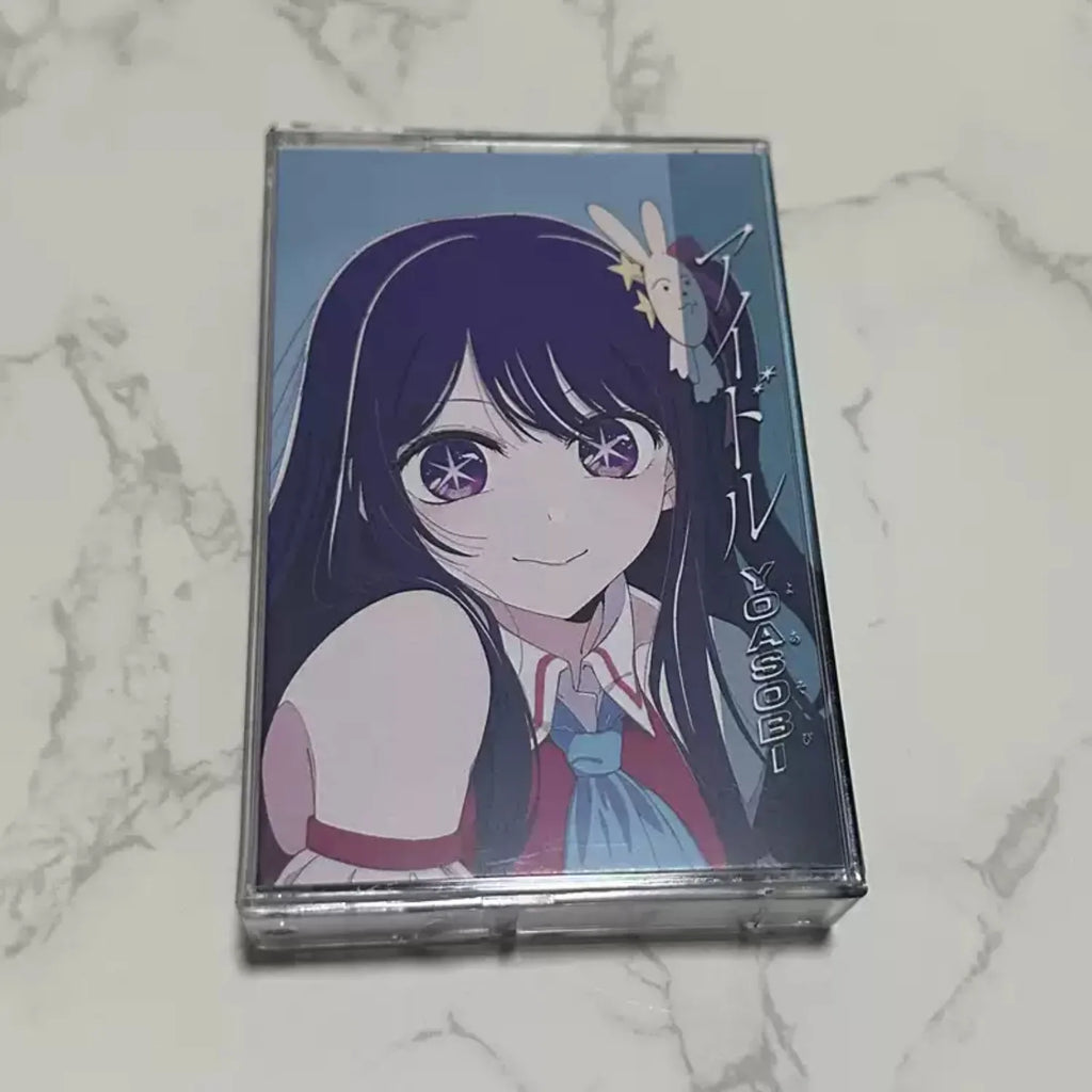 Retro Japanese Style Music Cassette Tape, 2D Idol Character Themed Cover, Pop Ballad Track Collection for Retro Music Lovers Qme