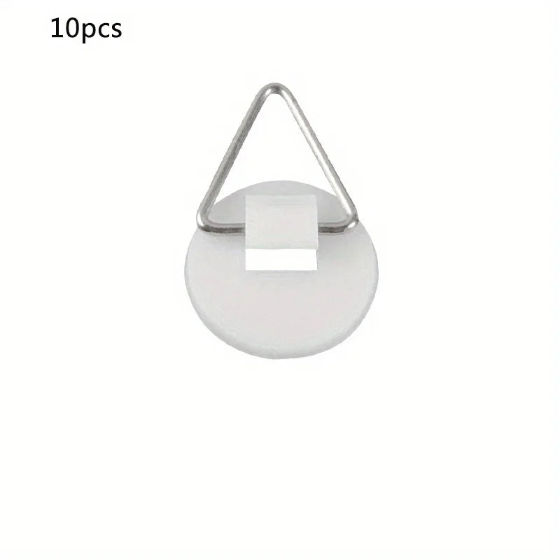 Non Drilling Adhesive Wall Hanging, Elegant Design, Multi-Purpose Home Decoration and Office, Invisible Adhesive Hook Qme Round 10pcs