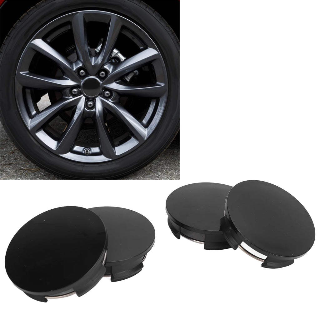 57MM Universal Car Wheel Center Caps with Metal Clamps, 4-Pack, Essential Wheel Accessory Easy to Install Qme