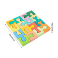 NEW Kids Puzzle Geometric Shape Matching Toy 16 Pieces Wooden Jigsaw Puzzles For Boys Girls Ages 4-6 Learning Home School Qme as shown