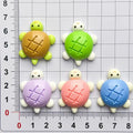 10pcs Solid-colored Small Turtle Cartoon Glossy Handmade DIY Resin Accessory Small Ornament Qme Multicolor