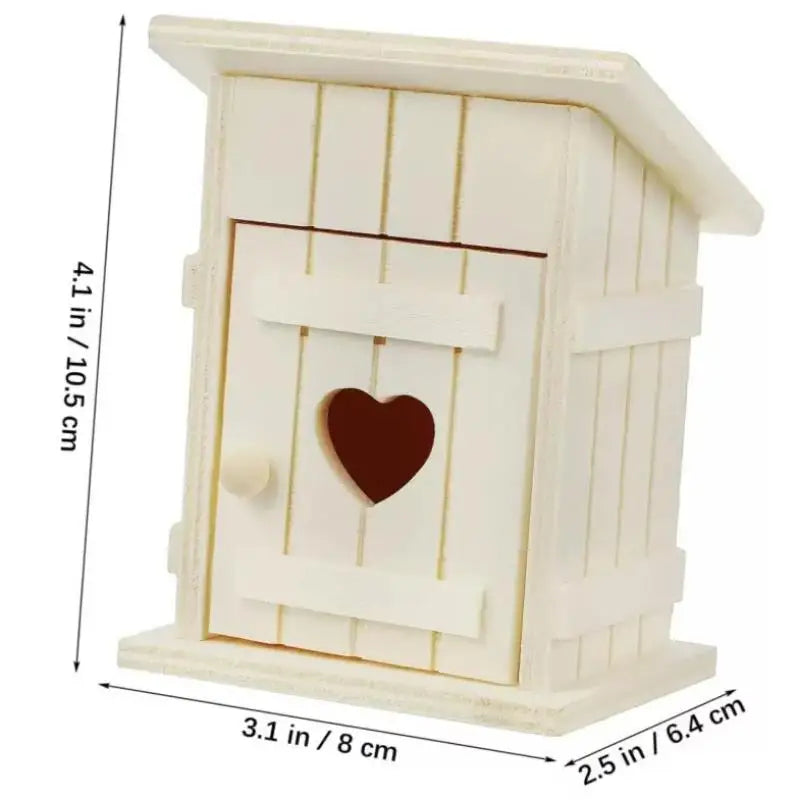 Chic Mini Dollhouse Wooden Birdhouse Nest Chicken Coop Model Home Qme