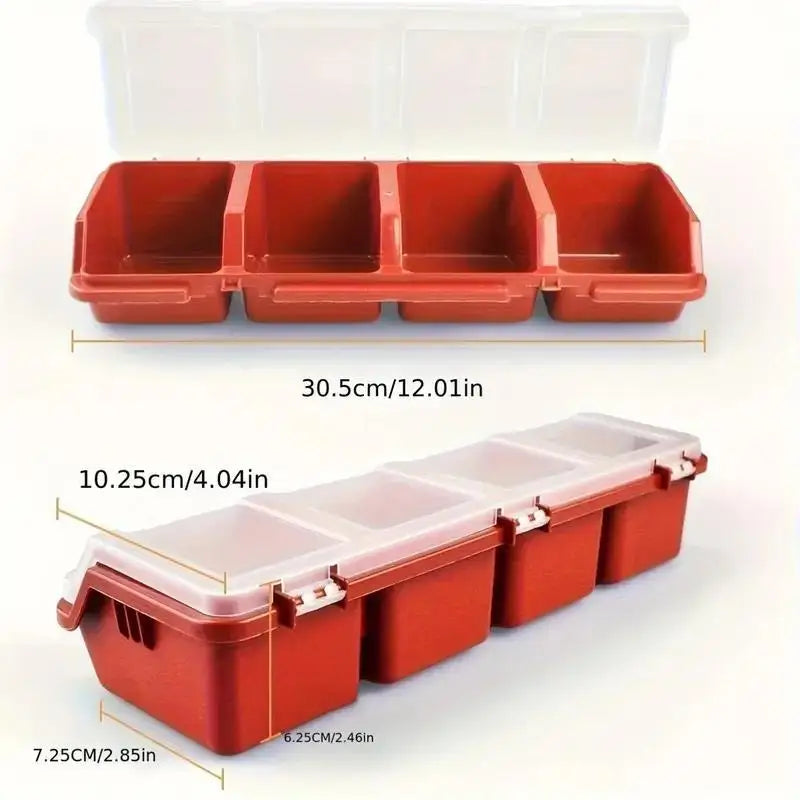 Small Sorting Screw Parts Box Organizer Red Qme