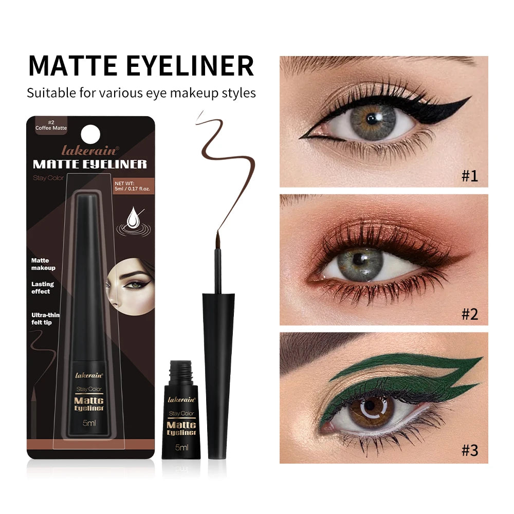 Matte Liquid Eyeliner Waterproof Sweat-proof Non-smudge Smooth Qme