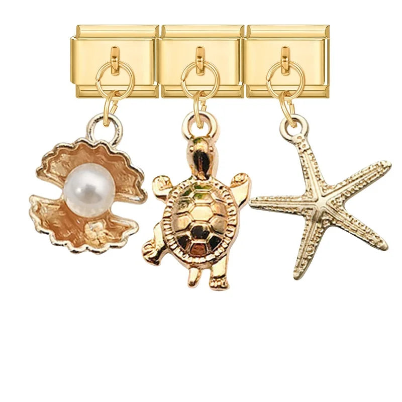 Fashion Pendant Series Lovely Dogs Cats Italian Charm Link Stainless
