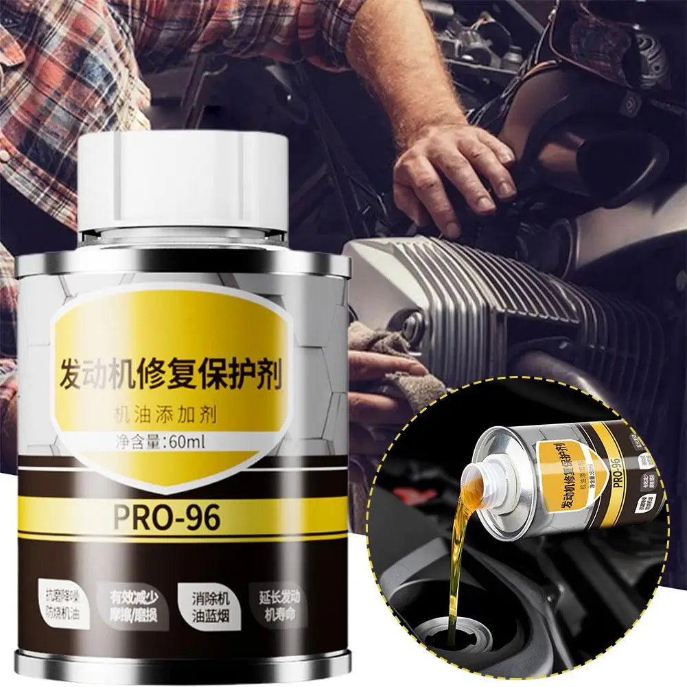 60ml Engine Anti-Wear Protective Agent Noise Reduction Jitter Strong Burning Engine Oil Liquid Additive Car Supplies Qme
