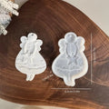 1Pcs Christmas Tree Hanging Ornament Plaster Concrete Resin Mould DIY Angel Love Girl Silicone Mold Girl Craft Supplies Qme A1