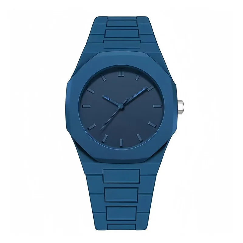 Men's wristwatch watch Southeast Asia Middle East dopamine plastic men's and women's quartz watch Qme Blue