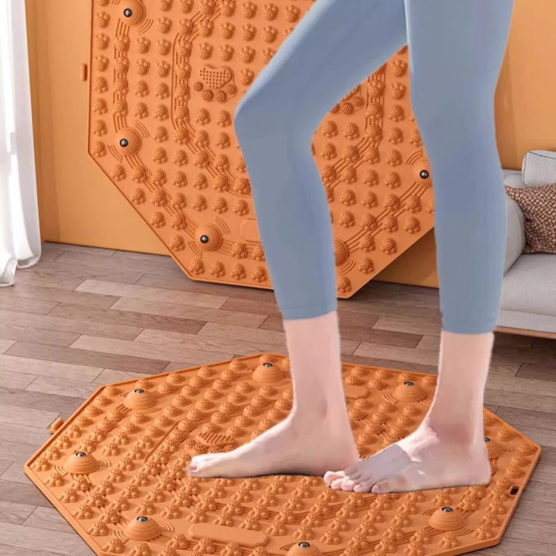 Traditional Chinese Medicine Round Acupressure Board Jogging Foot Qme