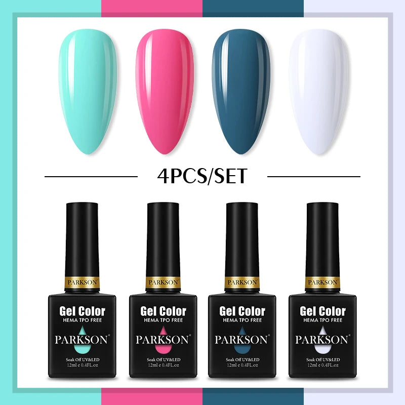 PARKSON Macaroon Series Gel Nail Polish LED UV Summer Solid Semi