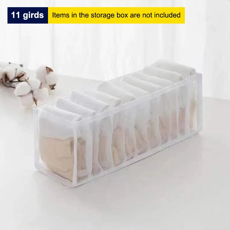 11 7 6 Girds Lingerie Drawer Storage Box Home Mesh Sock Organizer Qme B2