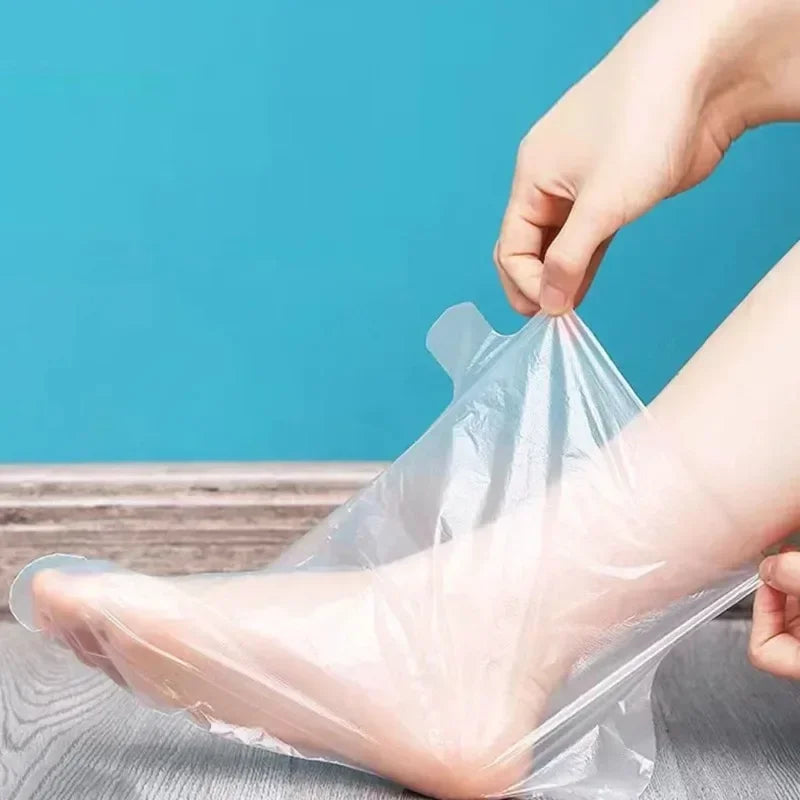 500/200/100Pcs Disposable Foot Mask Cover Transparent Foot Mask Waterproof Foot Mask Cover Qme