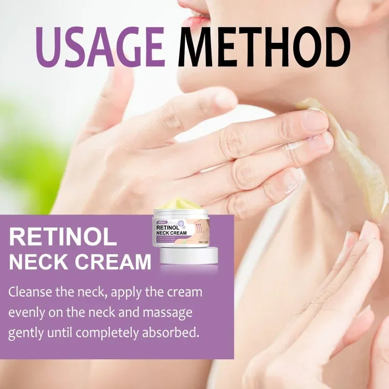 Retinol Neck Cream Reduce Wrinkles Moisturizes Tighten Lift Skin Qme