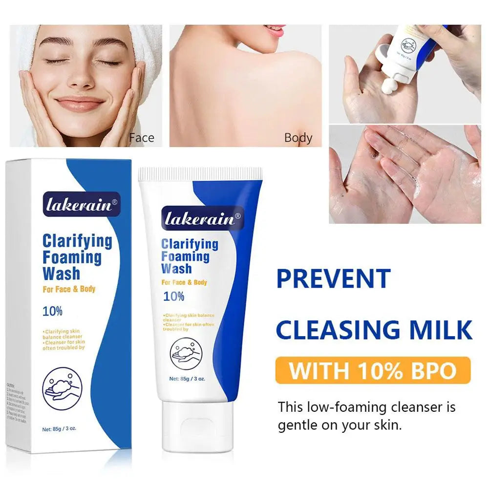 Foaming Wash Facial Cleanser Deep Cleaning Oil-Control Moisturizing Gentle Formula For Face Body Cleaning Skin Care Product Qme