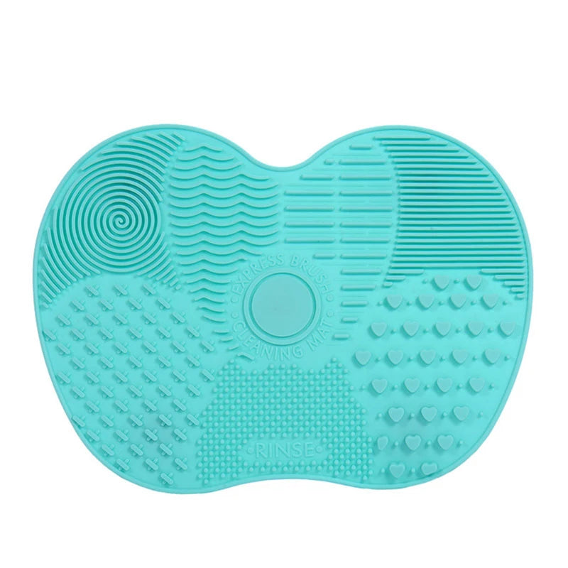 Scrubbing Pad Cosmetic Brush Cleaning Silicone Suction Cup Apple Qme Green-S