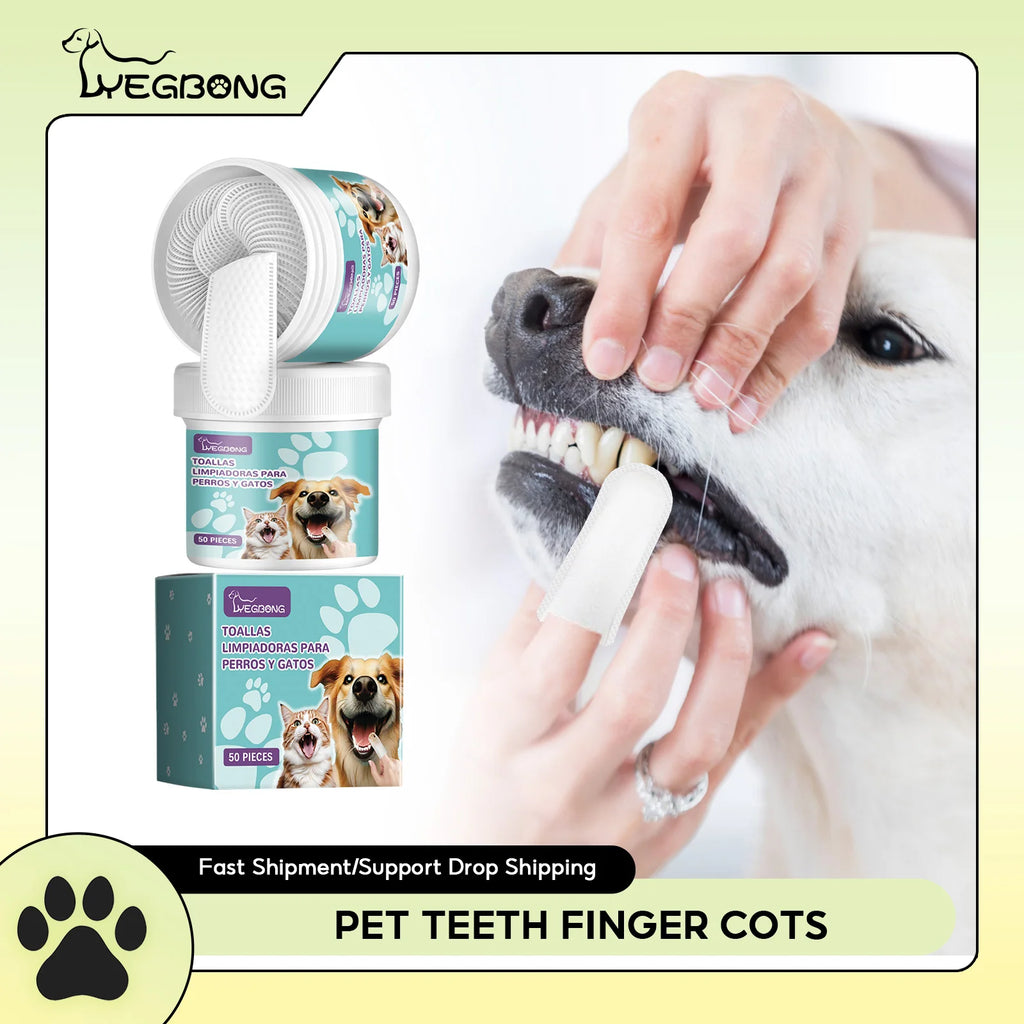 Pet Teeth Finger Cots Disposable Remove Tartar Super Soft Puppy Cochlear Cleaning Cats Dogs Toothbrush Oral Care Finger Cover Qme