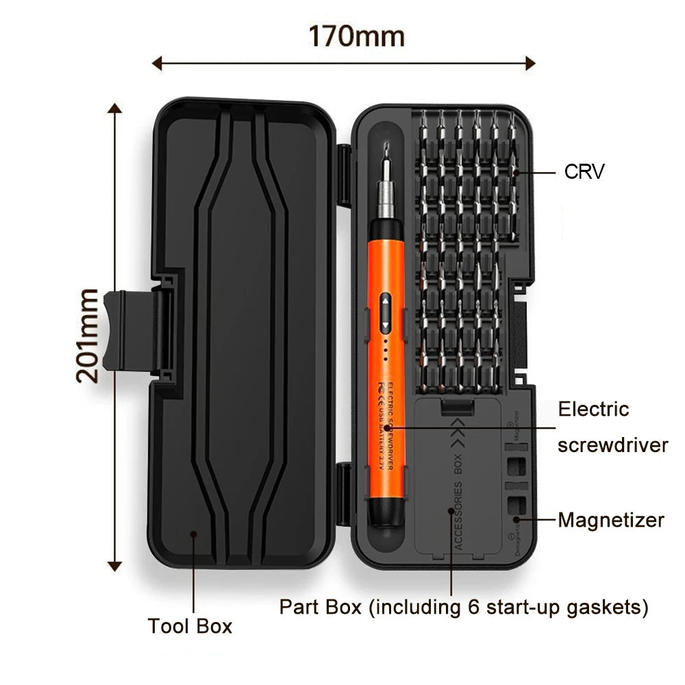 Electric Screwdriver Precision Power Tool Rechargeable Wireless Mini Qme
