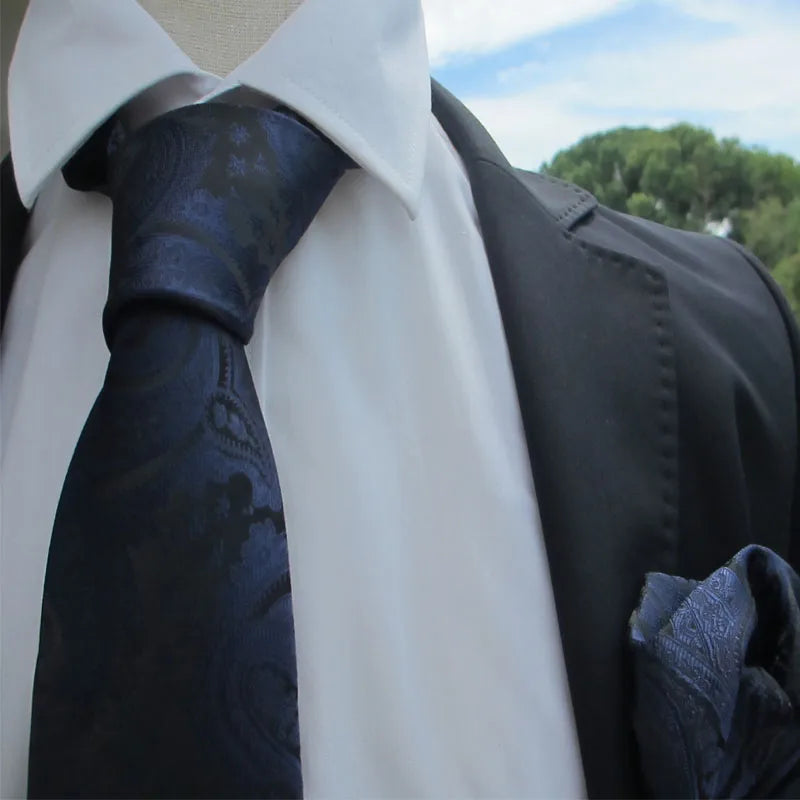 Fashion Men's Classic Paisley Ties Hanky Wedding Business Neckties Qme rt-5