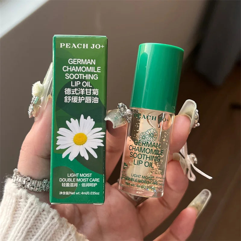 German Chamomile Lip Oil Lightweight Moisturizing Double Caring Lips Qme