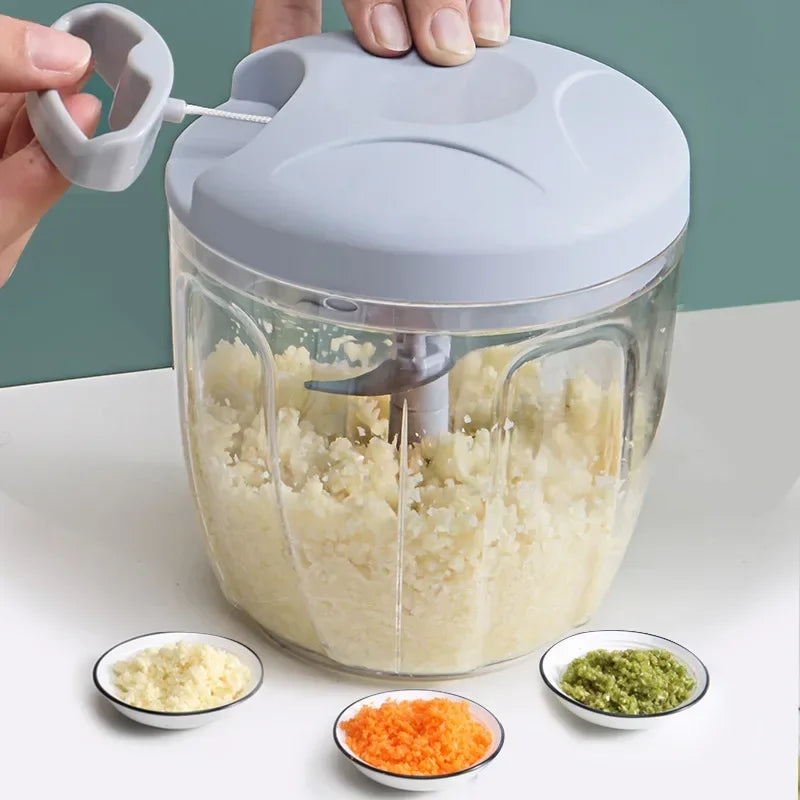 500/900ML Garlic Chopper Manual Garlic Press Food Vegetables Cutter Meat Grinders Kitchen Gadgets Hand Mincer Garlic Masher Qme