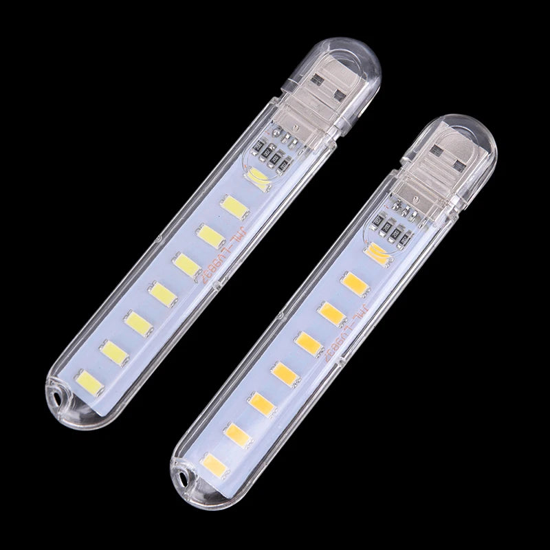 Mini LED Portable 5V 8 LED USB Lighting Computer Mobile Power Lamp Night Light. Qme