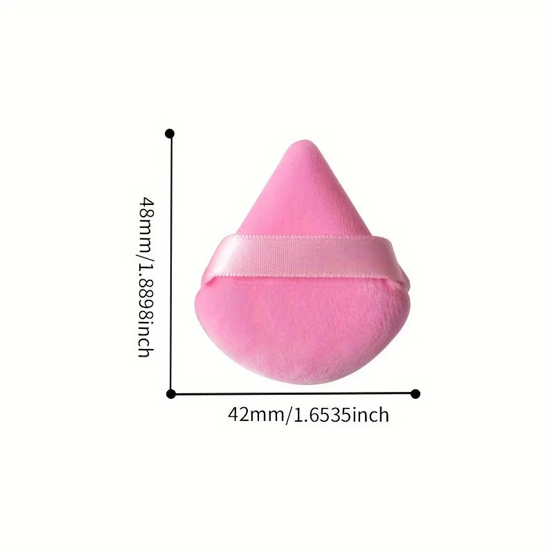 Mini Velvet Triangle Powder Puffs Extra Soft Makeup Blender Contour Qme