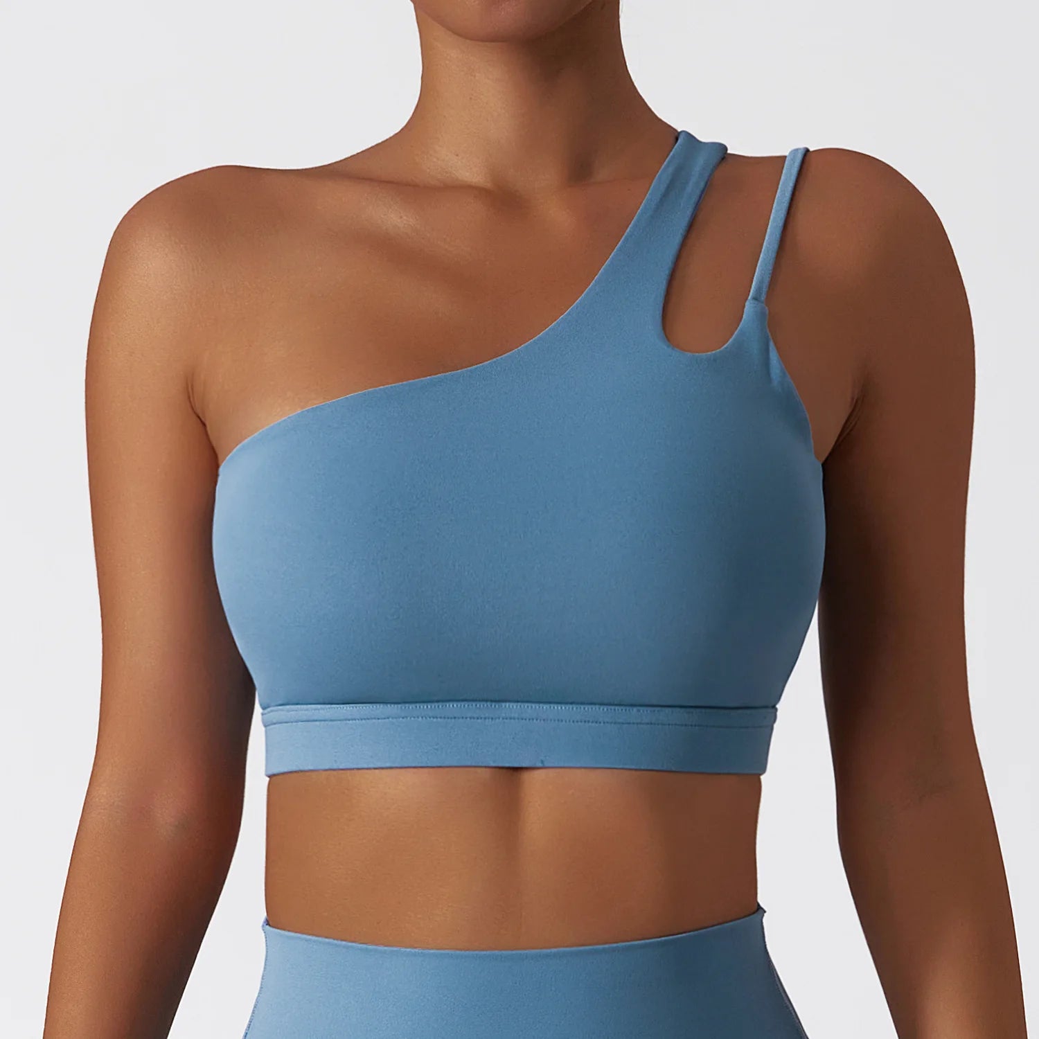 A Women Shockproof Sport Bra Women's Beautiful Back Gym Sports Underwear Women Oblique Shoulder Straps Running Fit Yoga Bra ﻿ Qme
