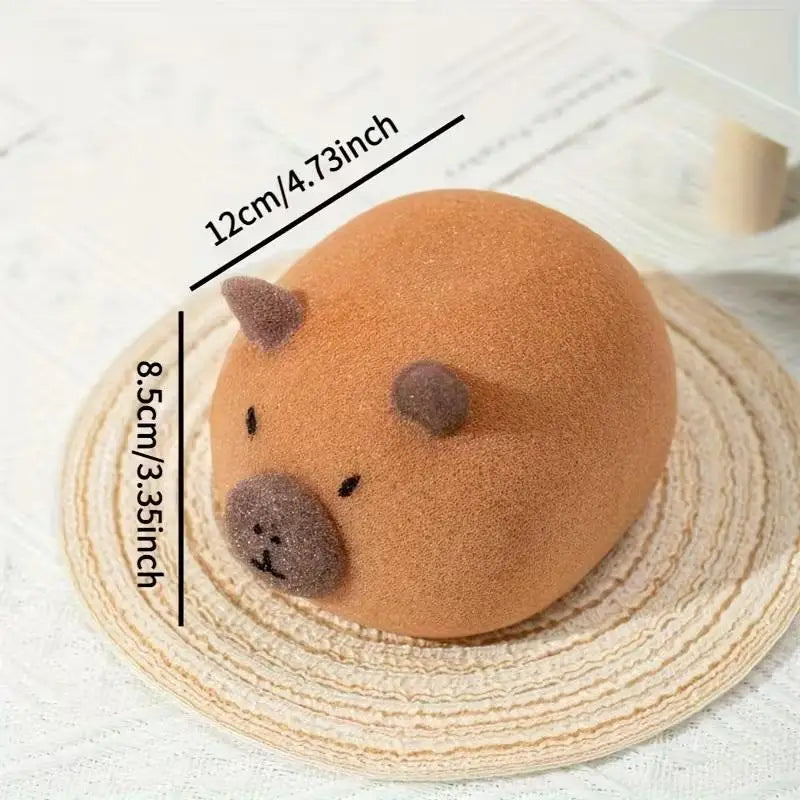Capybara Shaped Kids Bath Sponge Ball Soft Foaming Back Scrubber Qme ONESIZE