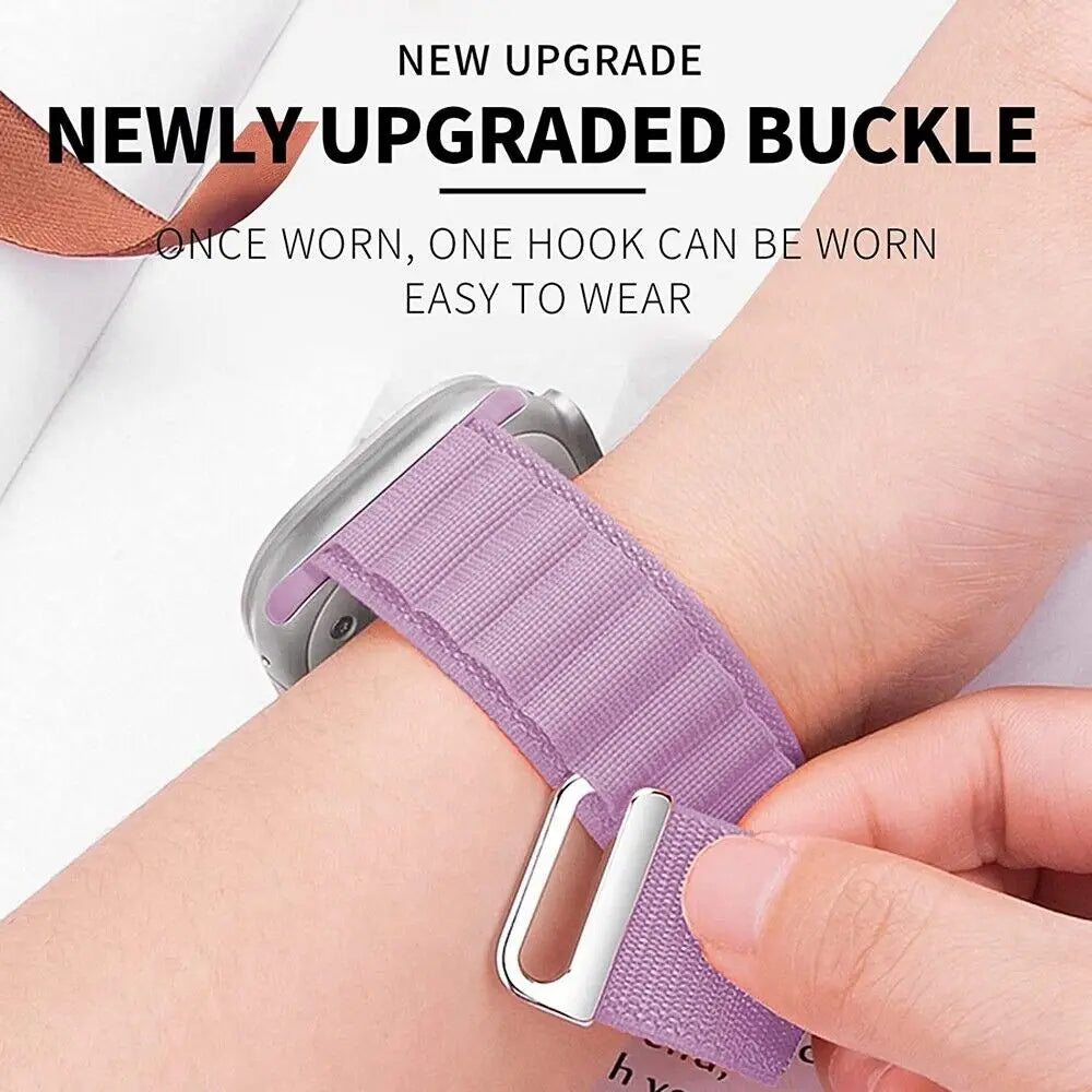 T Suitable for Apple IWatch Watch Strap 49mm 44mm 45mm 42mm Nylon Mountaineering Wear-resistant Woven Strap for Men Qme