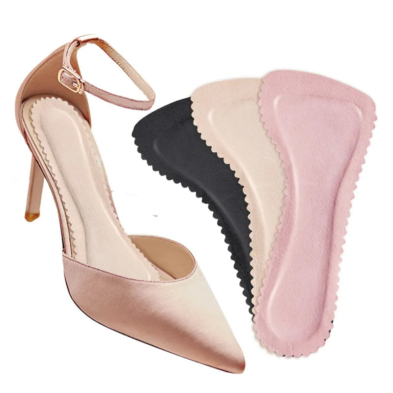 Self-Adhesive Sandal Insoles,Anti-Slip Breathable Shoe Pads for Heels,Open-Toe Shoes,Sweat-Absorbent Foot Cushions Qme
