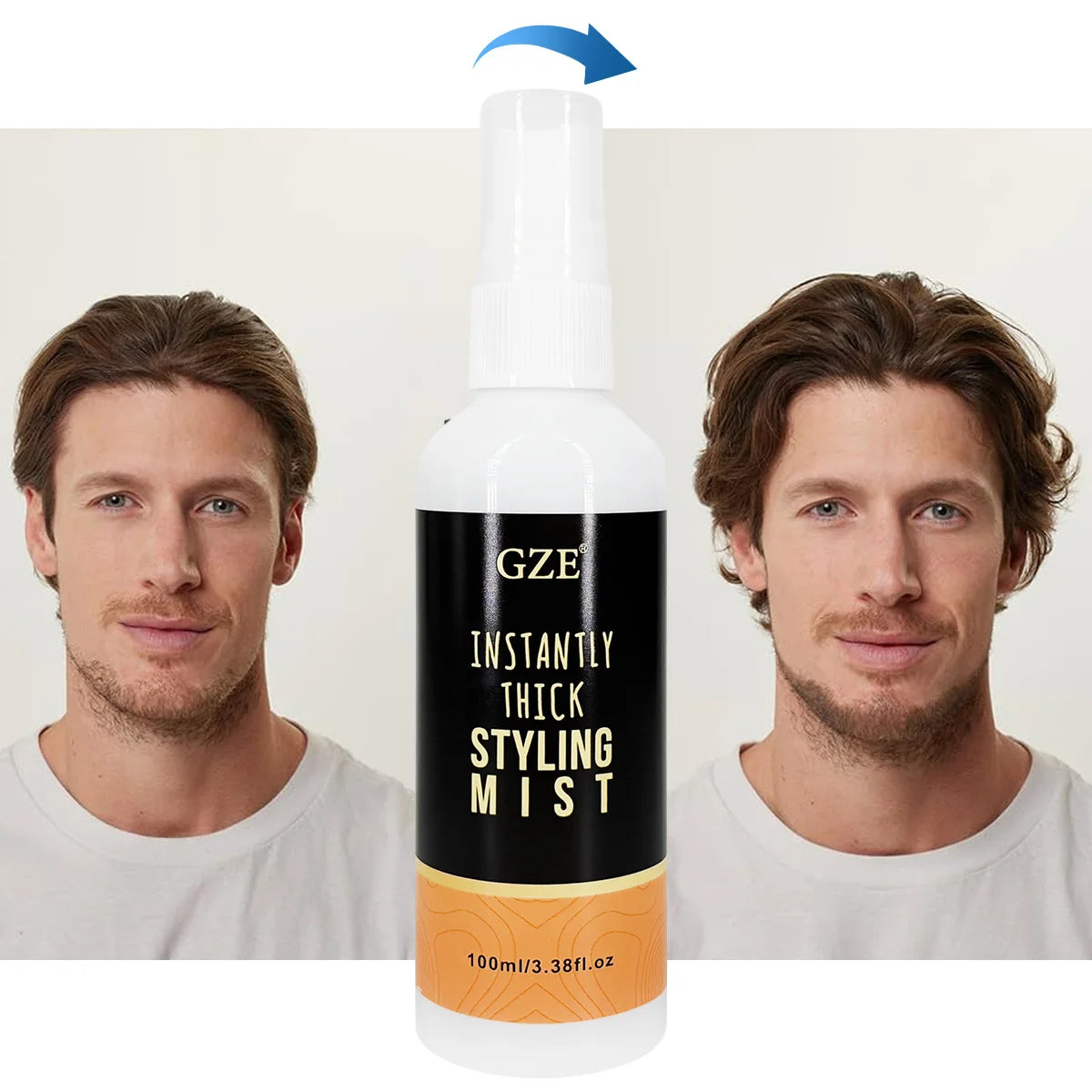GZE Instantly Thick Styling Mist - Volumizing Hair Spray for Fine Hair - Texturizing Spray for Bigger, Fuller Hair - Light Hold Qme