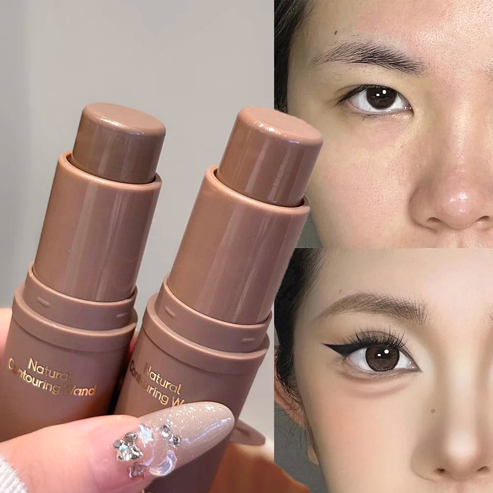 Silky Contouring Bronzer Stick Face Makeup Cosmetics Smooth Lasting Natural Nose Shadow Waterproof V-Face Highlight Brighten Qme