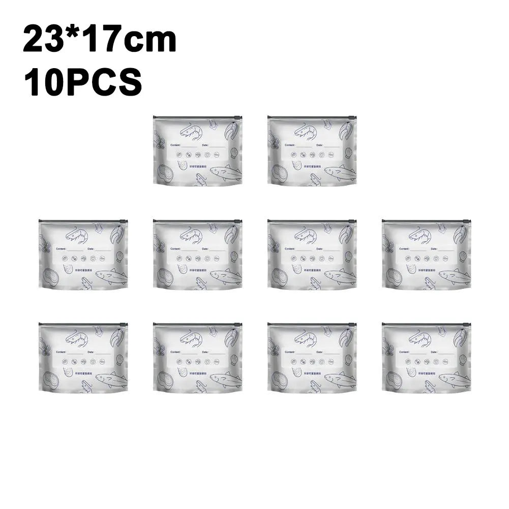 Reusable Aluminum Foil Sealable Storage Bags Vegetable Fruit Meat Qme M