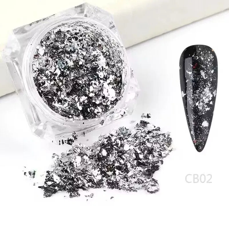 Golden Foil Flakes Nail Foils Gold Art DIY Arts Crafts Epoxy Tumbler Qme 02