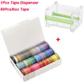 Rainbow Colored Washi Tape Set 8mm Skinny Masking Tapes For Scrapbooking Journaling Planner Notebook Decoration 60 Rolls Qme value package
