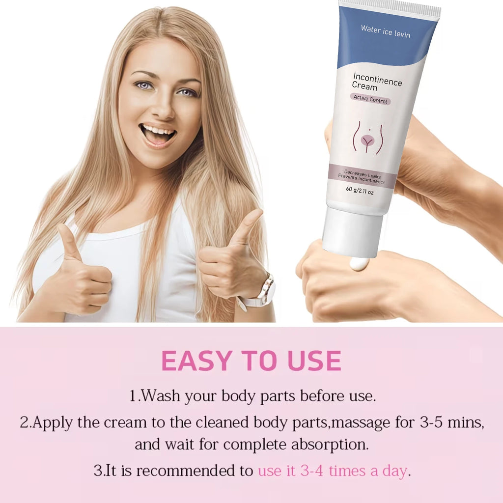 Active Control Incontinence Care Cream with Collagen, Gentle Moisturizing Intimate Skin Cream Qme