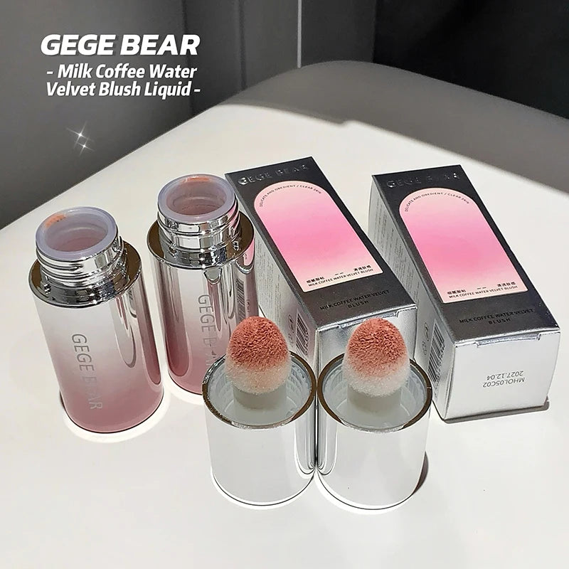 Gege Bear 5-color Liquid Blush Stick Sponge Head Long-lasting Qme
