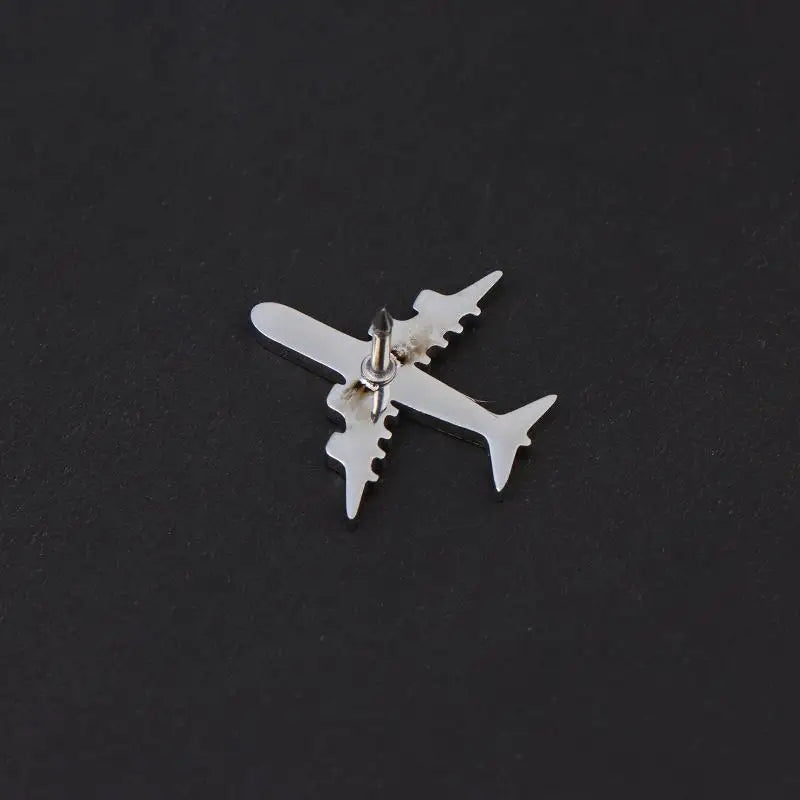 Stainless Steel Plane Lapel Pin - Trendy Aircraft Brooch for Women & Men, Aviation Collar Badge for Suits & Jackets Qme