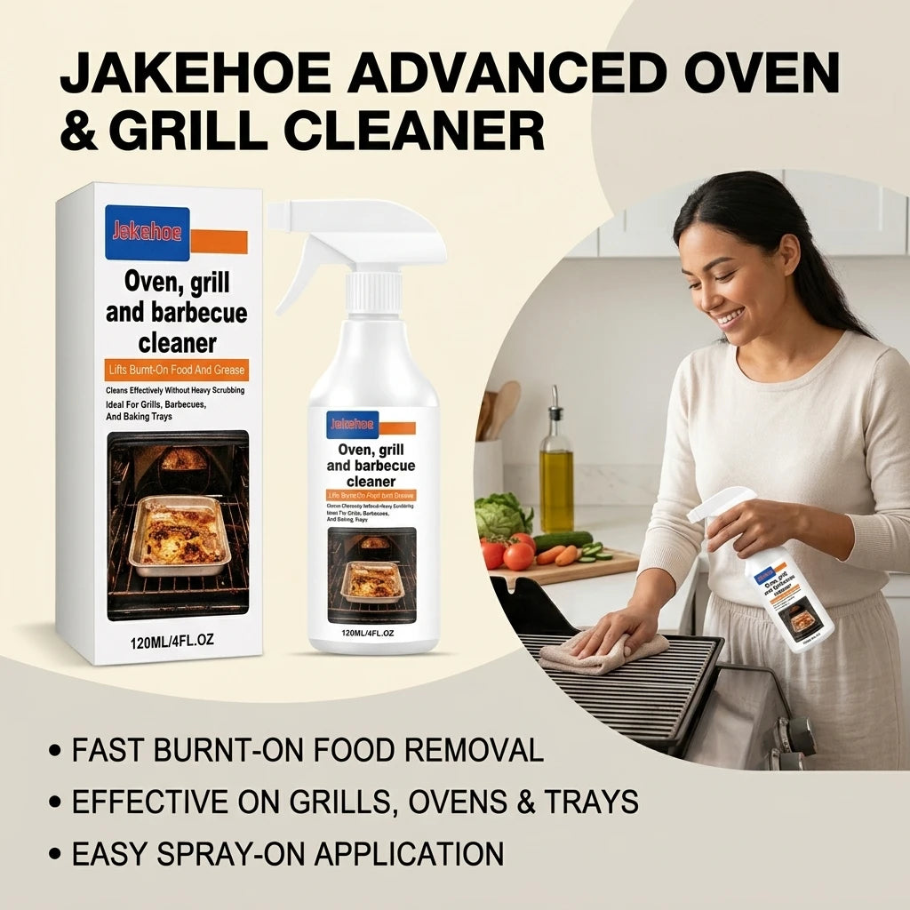Ovens Grill Cleaning Spray Removing Burnt‑on Food Dissolving Grease No‑scrub Barbecue Baking Trays Cleaner Heavy‑duty Degreaser Qme