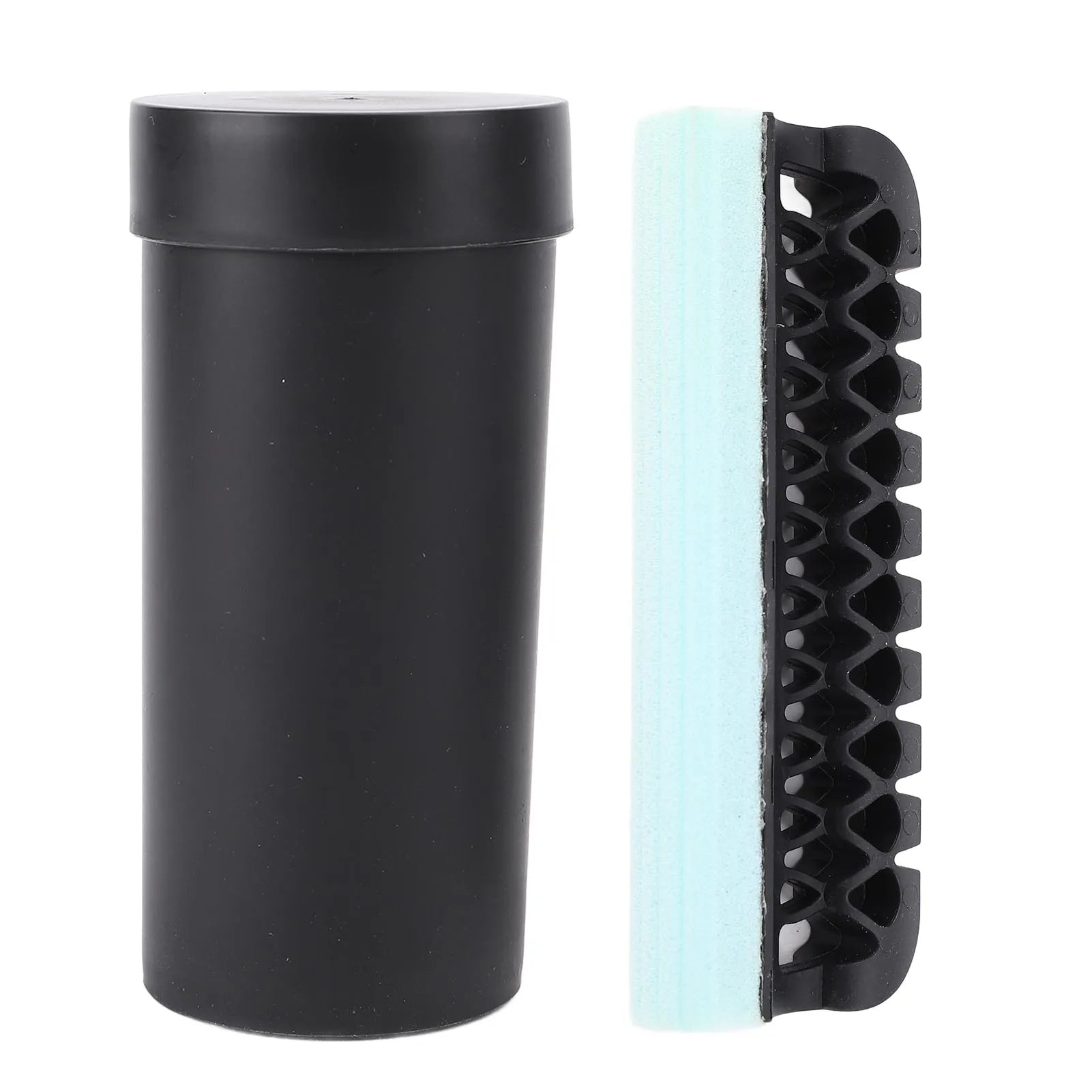 Beard Hair Cleaning Tool Beard Cleaner for Sink Flexible Sponge Strip Beard Hair Catcher Cleaning Tool with Water Storage Bottle Qme as pic