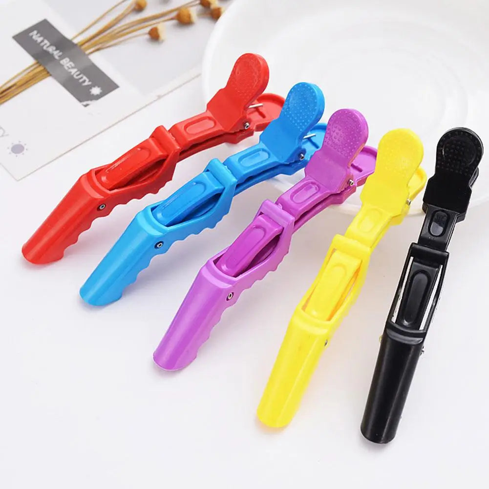 2PCS Alligator Hair Clips Hairdressing Clamps Claws Section Clip Barber Crocodile Hairpin Salon Styling Tools Hair Accessories Qme