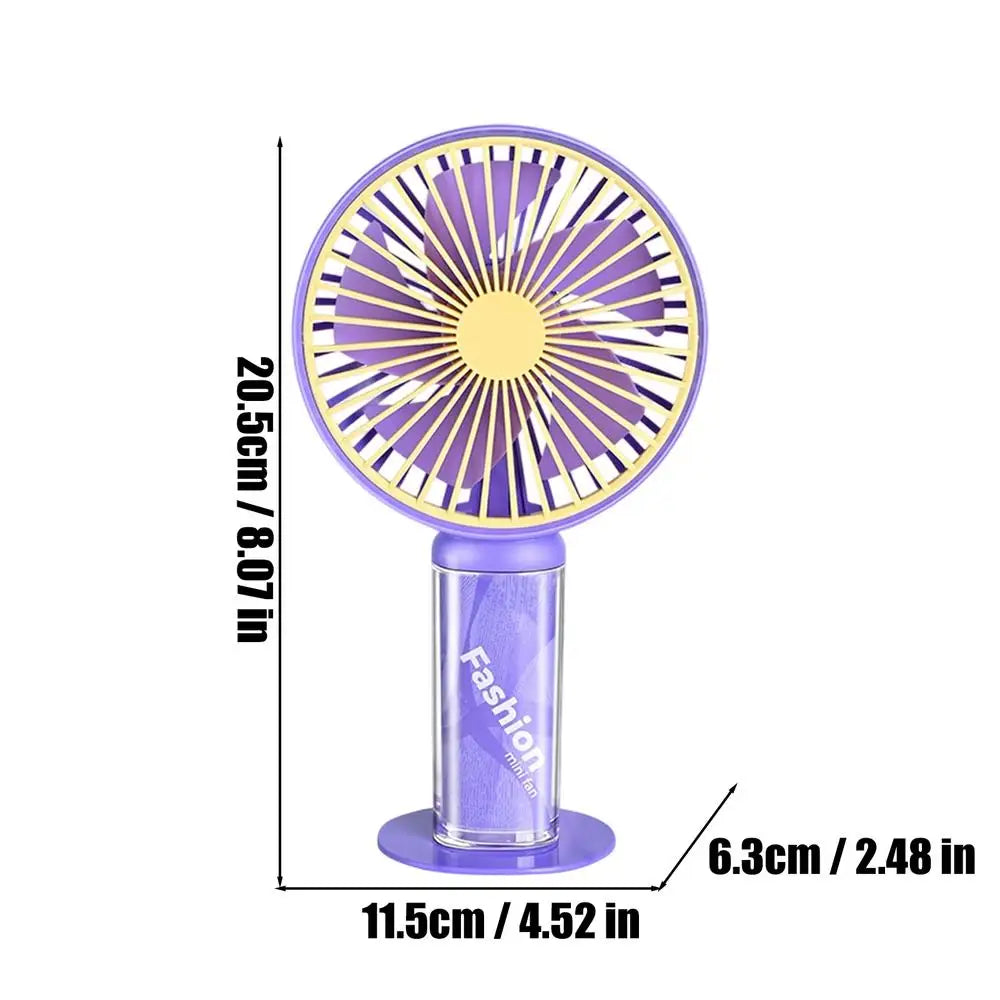 Handheld Fan 3 Speeds Air Blower Device Rechargeable Portable Fan for Travel Vacation Camping Hiking Backpacking Beach Picnic Qme China Mainland Purple