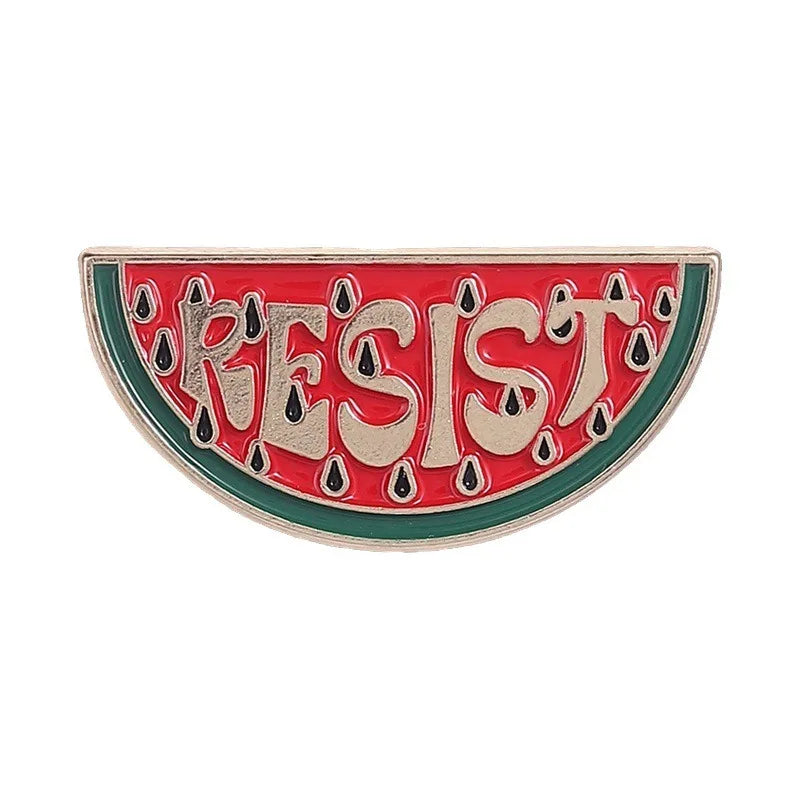 Cute Cartoon Watermelon Metal Enamel Brooch Summer Fruit Lapel Pin Badge for Backpack Clothes Hat Fashion Jewelry Holiday Gift Qme style2
