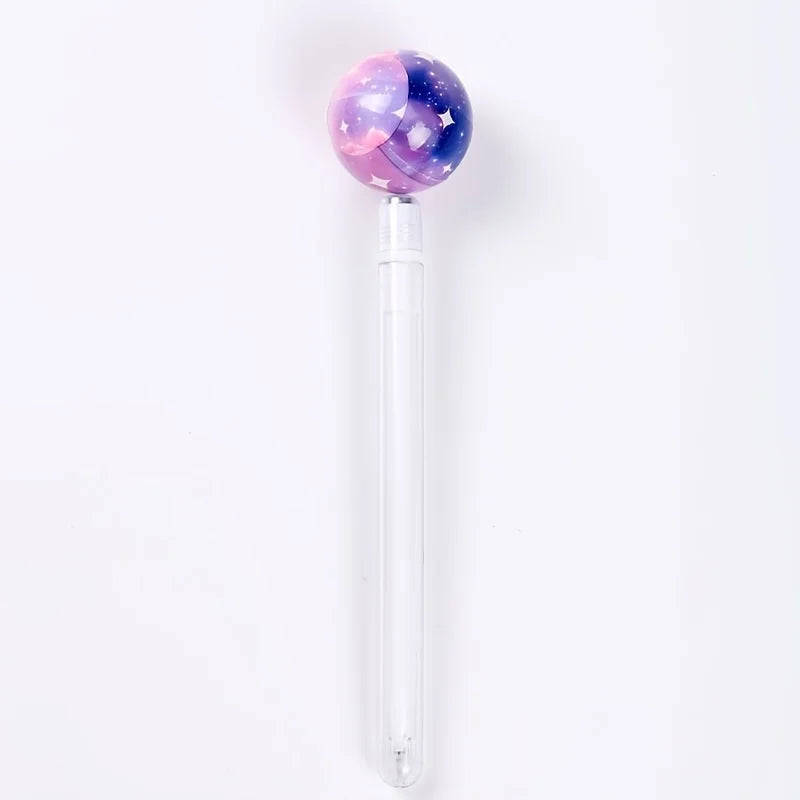 Magnetic Levitating Starry Sky Gel Pen 0.5mm Black Ink Smooth Writing Anti-Stress Smooth Writing Pen for Students Office Qme Pink 1pc