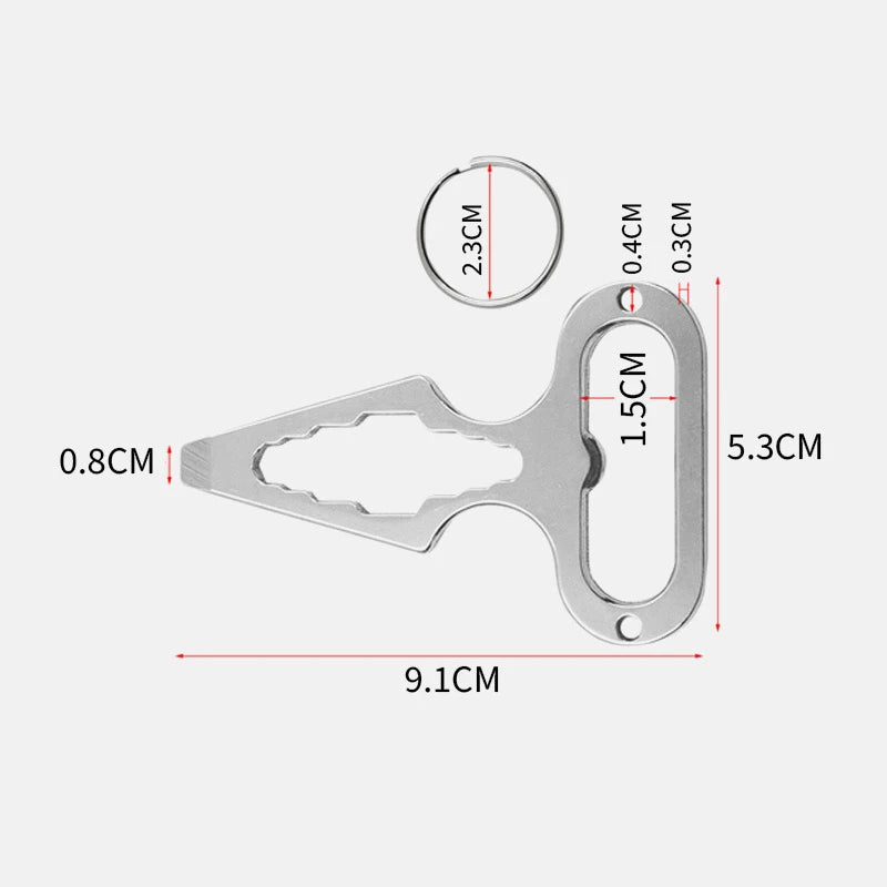 Self Defense Weapons Outdoor EDC Survival Tool Defence Personal Keychian Stinger Bottle Combination Opener Wrench for Men Women Qme