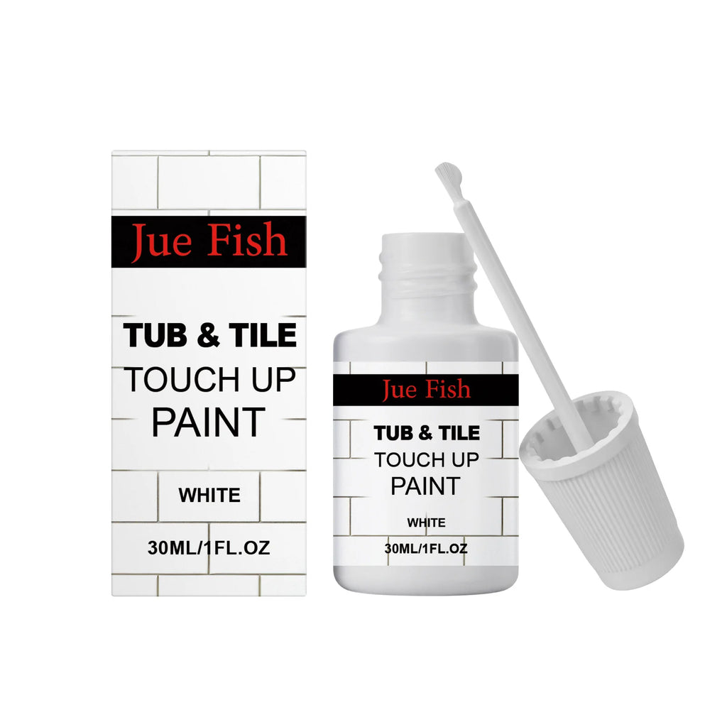 Bathtub Ceramic Repair Paint Covering Scratches & Stains Restore Bright White Luster Renovation Quick Drying Tile Touch up Paint Qme 30ML Boxed