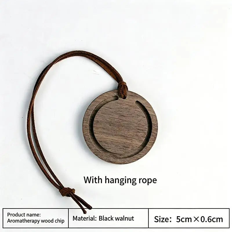 Round Premium Wood Diffuser Handmade White Wax Black Walnut Elegant Qme Brown