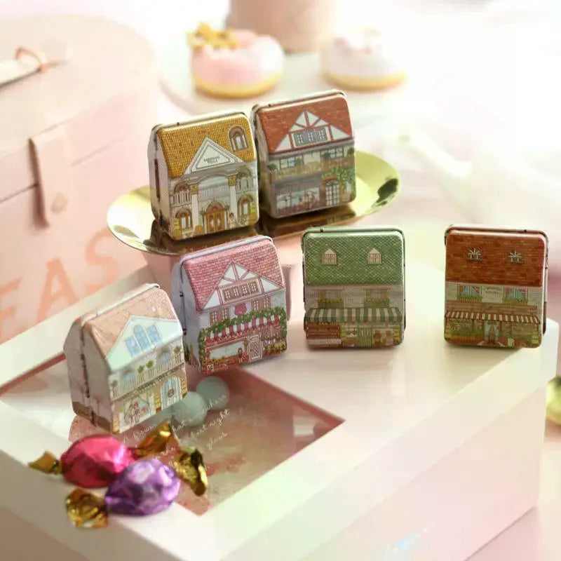 Multi-purpose Organizer Vintage European House-shaped Metal Storage Qme
